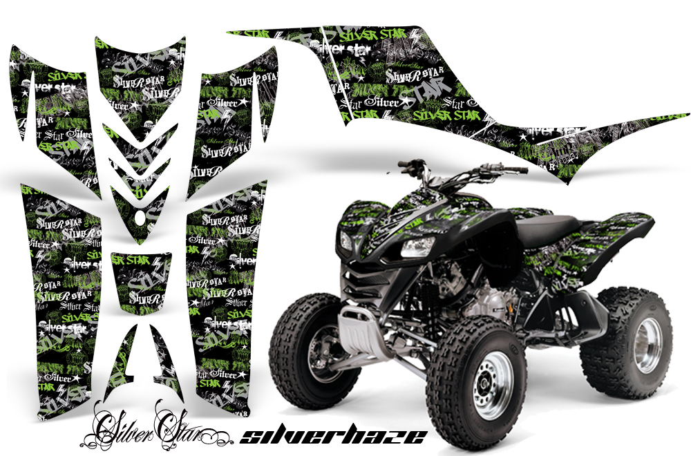 Kawasaki KFX 700 Graphics silverhaze greenblkbg